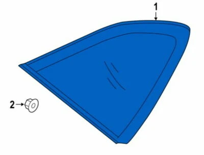 Cuarto de vidrio fijo izquierdo OEM 87810-A7200 Driver Ups/Ems# para Kia Forte 2014~2018 Foto 1 de 4