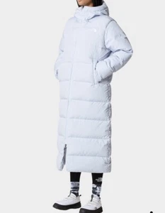 The North Face Women’s Triple C Long Parka Puffer Jacket Ice Grey/purple Small - Picture 1 of 5