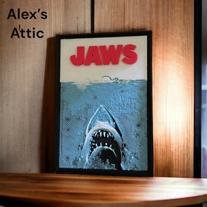 Jaws MAGNET 2"x3" Refrigerator Locker Movie Poster 3d Printed - Picture 1 of 1