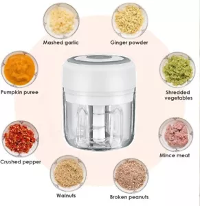 Mini Electric Garlic Chopper MSDEAR 8.8Oz Wireless Portable Food Processor NIB - Picture 1 of 6