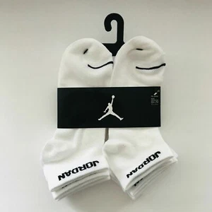NWT Air Jordan No Show Socks 6 Pack Kids' Shoe XJ0143-001 Size 5Y-7Y  - Picture 1 of 10