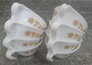 Correll Butterfly Gold Haken Griff 8 Kaffee Tee Tassen Becher Stapelbar Neu Vintage - Bild 1 von 3