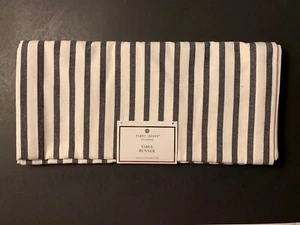 Sugar Paper Table Runner 14” X 9 FT Stripe Cream & Black NWT, Farmhouse - Picture 1 of 2