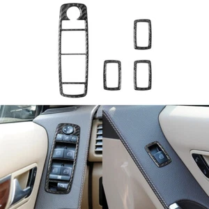 For Mercedes R-Class 2009-2012 4Pc Door Window Regulator Trim Cover Carbon Fiber - Picture 1 of 12