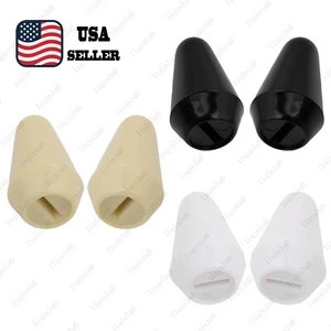 Juego de 2 perillas de interruptor de punta de interruptor de guitarra de 5 vías ranura ancha de 5 mm para USA Strat - Imagen 1 de 5
