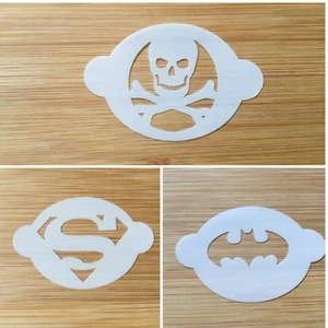 Plantilla de maquillaje de escenario de pintura facial SUPERHEROS 190 micras Mylar plástico lavable - Imagen 1 de 4
