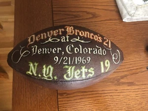 VINTAGE NY JETS FOOTBALL DENVER BRONCOS 1969 RARE NFL - Bild 1 von 11