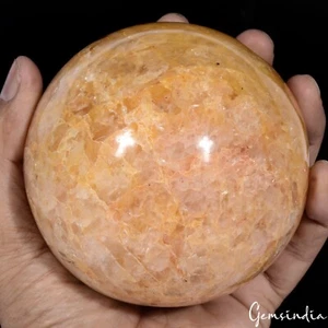 Bola mineral de cristal curativo aventurina amarilla natural sin tratar de 1,32 kg con soporte - Imagen 1 de 4