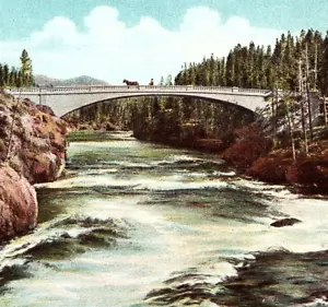 RARO c.1910 Haynes 141 Parque Nacional Yellowstone Postal Puente del Cañón - Imagen 1 de 3