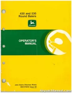 Empaquetadoras redondas manual del operador John Deere 430 530 - Imagen 1 de 1