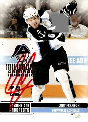 Cody Franson - Signed 2009-10 In The Game Heroes And Prospects Card #52 - Image 1 of 2