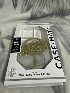 Case - Mate Karat Marmor mit MagSafe Case - iPhone 14 Pro - Klar / Gold Neu - Bild 1 von 3