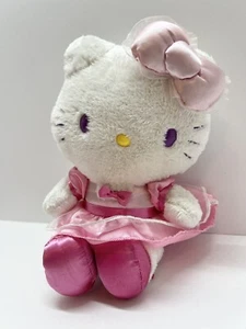 Sanrio Hello Kitty Pink Ballerina Lace Up Bow Purple Eyes 8" 2000s Y2K Plush - Picture 1 of 7
