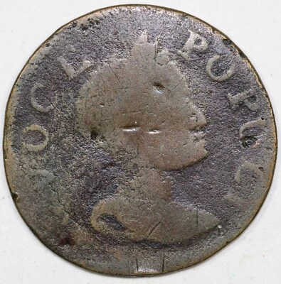 Centavo de cobre colonial Voce Populi 1760 N-7 Foto 1 de 2
