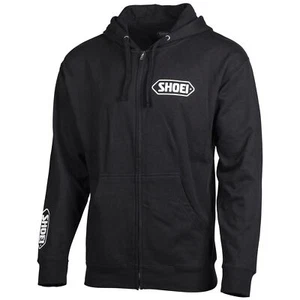 Shoei Logo Zip-Up Hoodie - Black/White - Small 0411-2405-04 - Picture 1 of 7