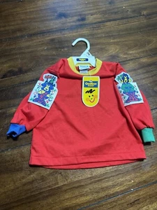 Vintage Oshkosh Zoo Crew 18 Month Red Bold Long Sleeve Boys Girl Shirt New - Picture 1 of 8