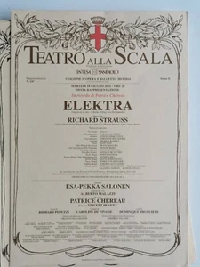 LOCANDINA TEATRO ALLA SCALA MILANO ELEKTRA MUSICA DI RICHARD STRAUSS - Bild 1 von 2