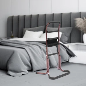 Stand Alone Toilet Rail - Medical Bathroom Safety Assist Frame Grab Bar Handle - Picture 1 of 15