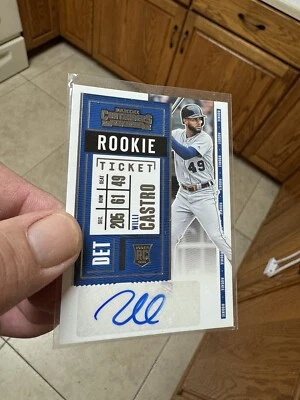 Willi Castro 2020 Panini Contenders Baseball Rookie Ticket Auto No.150 Tigers - Image 1 of 2