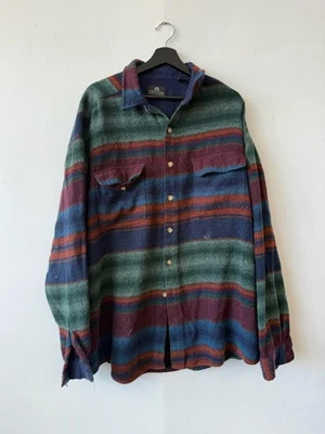 Vintage Structure Shirt Mens XL Multi Stripe Camp Western Grunge Button Up 90s - Image 1 of 4