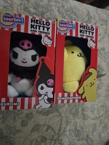Juego de 2 mini juguetes de peluche Hello Kitty And Friends básicos divertidos micro adolescentes en caja - Imagen 1 de 4