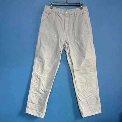 Carhartt Double Knee Work Pants Men's Size 32x32 Gray Grey Carpenter Cargo Punk - Image 1 of 4