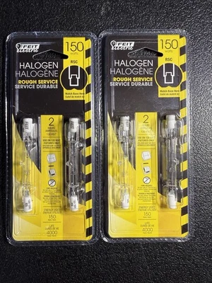 4 Pack - Feit Electric 150W Rough Service RSC Bulbs BPQ150T3CLS/RS/2/CAN - Image 1 of 4