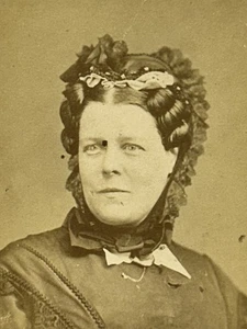 CDV Photo Beautiful Woman Hair Braided Fashion Hat - Picture 1 of 4