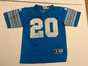 Vintage Starter Jersey #20 Youth Size M 10-12 Detroit Lions Barry Sanders Mesh - Picture 1 of 9