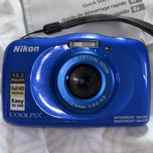Nikon COOLPIX W100 13.2MP Digital Camera - Blue - Picture 1 of 3