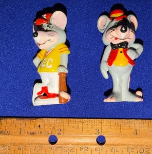 (2) FIGURA PVC Showbiz Pizza Queso Chuck E Años 80 De Colección - Imagen 1 de 2