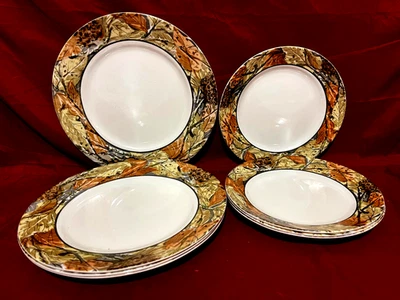 Corelle Woodland Leaves Camo (8 Piece Set) Of 4 Each Dinner & Luncheon Plates - Image 1 of 2