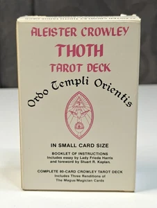 Rare 1980s Aleister Crowley Thoth Tarot Deck Small Card w/Instructions Vtg - Picture 1 of 11
