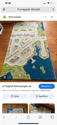 IVI Spiel Teppich Kinderteppich Auto 3D 150x220m - Bild 1 von 4