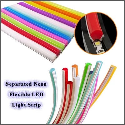 Getrennte LED Neon Flex Lichtleiste Silikon LED Streifen Stripe Lichtband Leiste - Bild 1 von 4