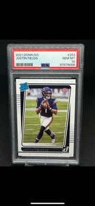 Tarjeta de novato de fútbol americano Panini Donruss 2021 clasificación Justin Fields #253 PSA 10 - Imagen 1 de 2