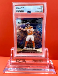 Bo Nix PSA 10! (RC) 2024 Panini Prizm - ¡Fuegos artificiales! - Imagen 1 de 2