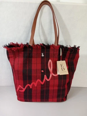 Bolso de Mano ED Ellen DeGeneres Oax To Oax, Tartán Rojo Foto 1 de 4
