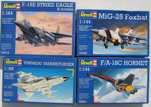 4x Revell Tornado F-18 C Hornet MiG-25 Foxbat F-15 E 1:144 kit de construcción de avión - Imagen 1 de 6