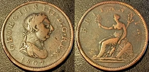 Royaume-Uni - George III - 1 penny 1807 !! KM#663 - Picture 1 of 1