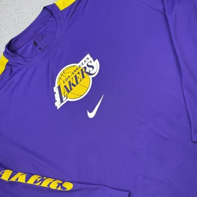 Los Angeles Lakers Shirt Mens Large Purple NBA Dri-FIT Long Sleeve Nike - Image 1 of 4