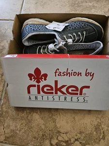 NEW Ladies Grey Rieker MemoSoft Sneakers N42P16 SHIPS FREE - Picture 1 of 5