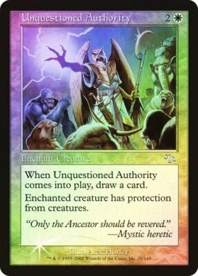 Judgment  MTG FOIL  Unquestioned Authority  Magic - Image 1 of 2