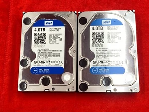 2 x WD40EZRZ WD BLUE 4TB SATA 3,5" FESTPLATTE 7200 U/min Nutzung 16 Tage (insgesamt 8TB) - Bild 1 von 7