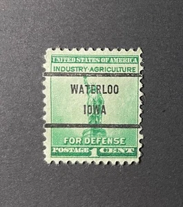 Waterloo, Iowa Type 71 Precancel - 1 cent Defense Issue US #899 - IA - Picture 1 of 1