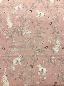 Rabbits on Pink - Merriweather - Art Gallery Fabrics - Premium Cotton Fabric - Picture 1 of 2