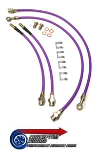 Drift Spec Stainless Braided Brake Lines Hoses - For R33 GTST Skyline RB25DET - Foto 1 di 1