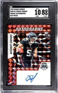 2022 Panini Mosaic - Rookie Autographs Mosaic Drake London #RAM-DL Red Mosaic - Picture 1 of 2