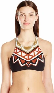 La Blanca High Neck Bikini Top size 10 Tanzania print swimsuit - Picture 1 of 5