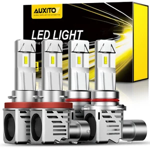 Cars Combo 9005+H11 LED Headlight Kits High/Low Beam Bulbs Super White CANBUS - Picture 1 of 10
